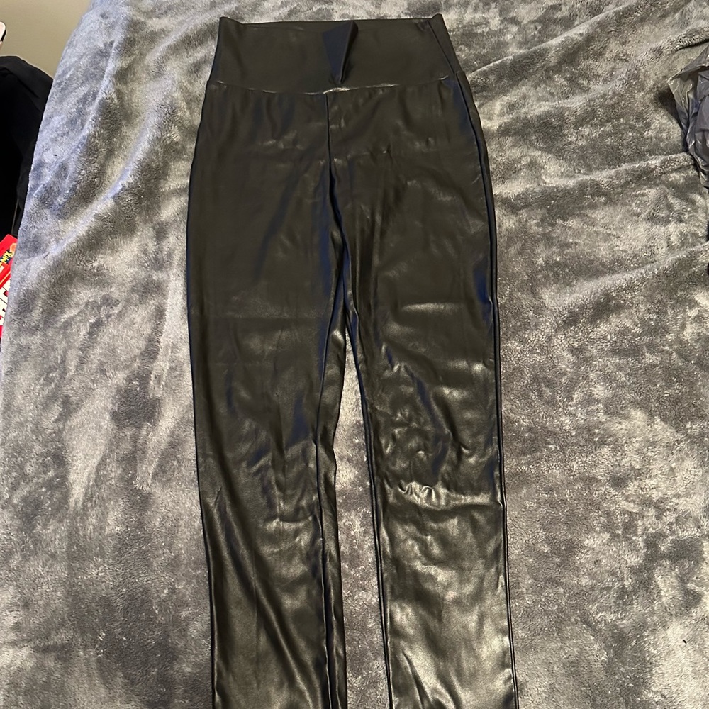 Black Pleather Leggings